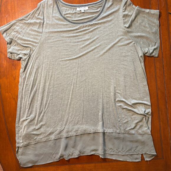 Rose & Olive Green 3X Top - Picture 1 of 5